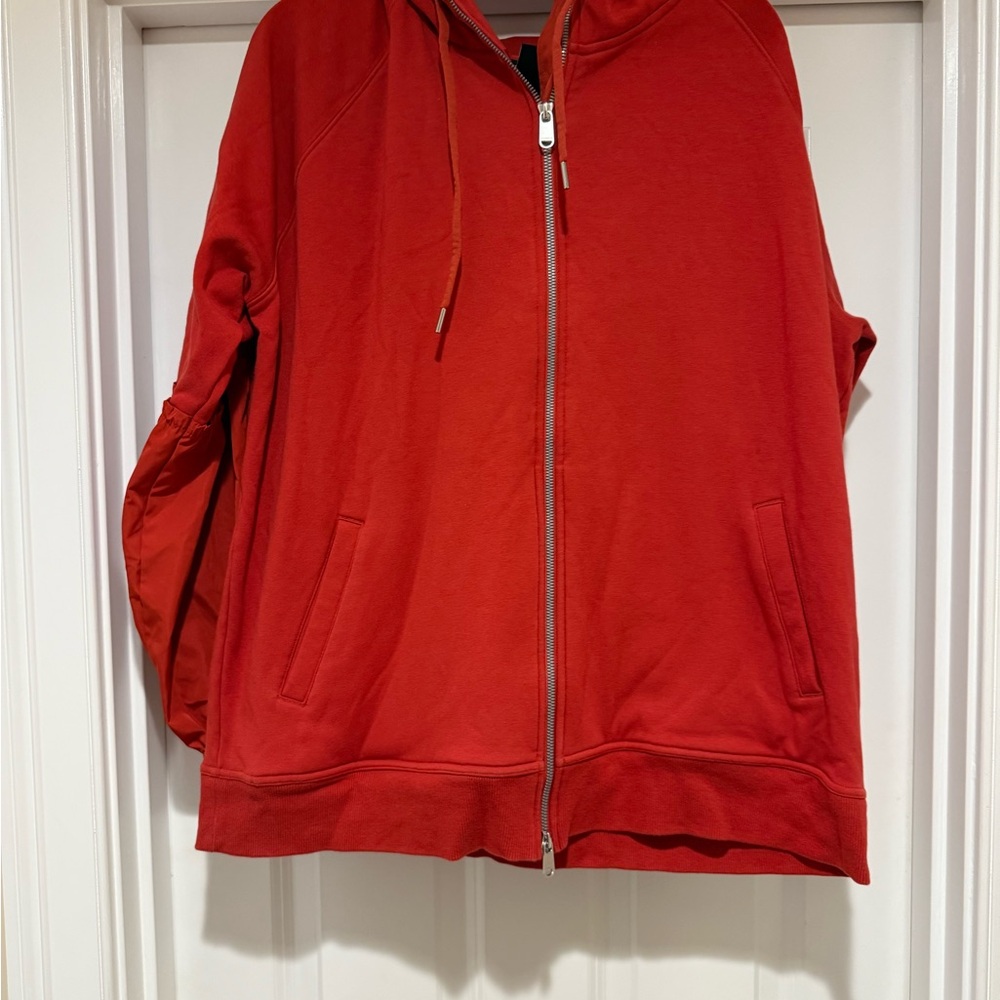Athleta Red Zip-Up Hoodie